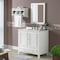 Alaterre Furniture Williamsburg 3pc Wooden Bthrm Vanity Set - 36-in. L Vanity, 30-in. L Mirror, 25-in. Wall Shelf, Wht AVAN3600WHBB - alternate 6